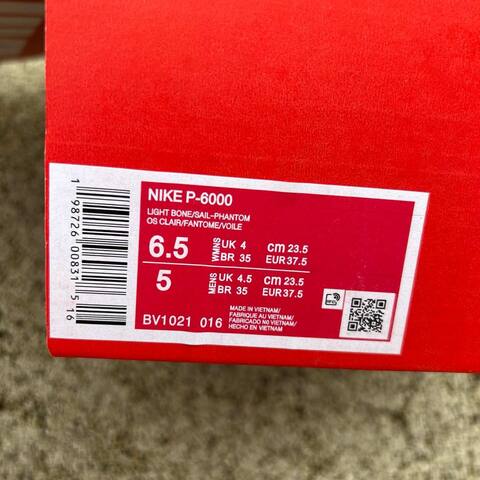 Nike P-6000 BV1021-016 Light Bone Sail Phantom EU 37 5 Running - Women's (BS-86950)