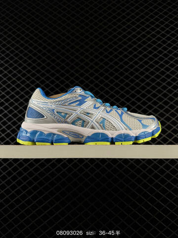 ASICS GEL-Nimbus 10 1 Silver Blue Neon Yellow White EU 36-45 Running Shoe Running Sneakers - Unisex (BS-81624)