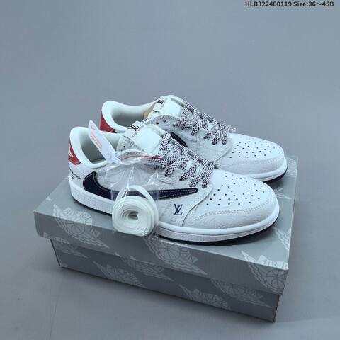 Nike Air Jordan 1 x Travis Scott White Navy Red EU 36-45 Lifestyle - Unisex (BS-66922)
