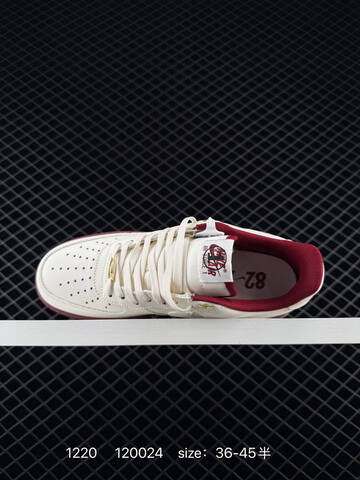 Nike Air Force 1 07 Low White Burgundy EU 36-45 Lifestyle - Unisex (BS-73575)
