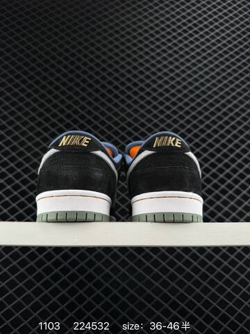 Nike Dunk SB Low Black White Grey Light Green EU 36-46 5 Skate - Unisex (BS-74392)
