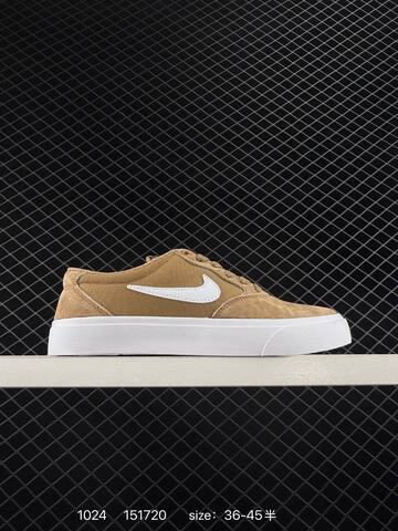 Nike SB Chron Solarsoft Beige Tan Suede With Red Swoosh And White Sole 36-45 5 Skate - Unisex BS-74611