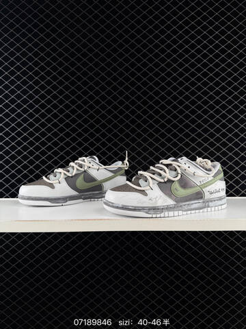 Nike SB Dunk Low White Grey Olive Green EU 40-46 Skate - Men's (BS-70192)