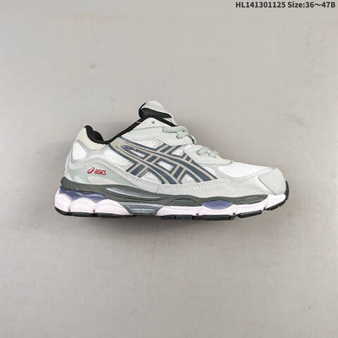 ASICS GEL-NYC Silver White Dark Grey Black EU 36-47 Running Shoe Running Sneakers - Unisex (BS-69235)