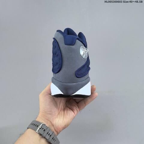 Jordan Air Jordan 13 Retro Navy Gray White 40 48 5 Basketball - Men's (BS-65816)