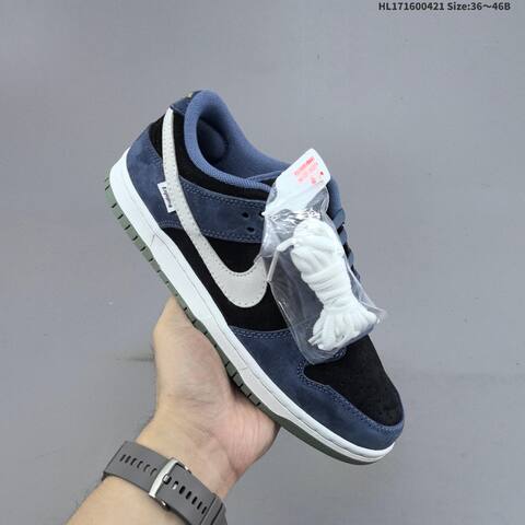 Nike SB Dunk Low Navy Black White Olive EU 36-46 Skate Shoe - Unisex BS-60612