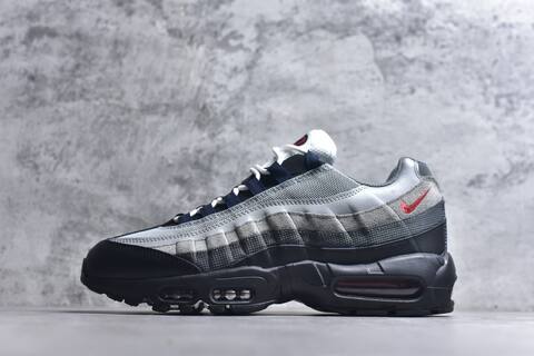 Nike Air Max 95 Grey Black Navy Red White Sneaker (BS-59636)