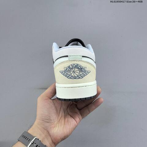 Jordan Air Jordan 1 Low IB7109-004 Grey White Black Pink EU 36-41 Basketball - Unisex (BS-66149)