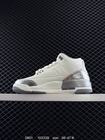 Jordan Air Jordan 3 Retro Off White Silver Grey EU 36-47 Basketball Shoe - Unisex (BS-80988)