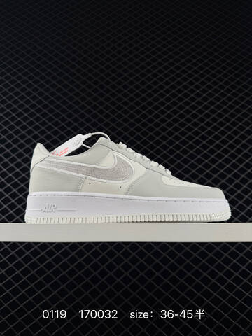 Nike Air Force 1 White Light Gray EU 36-45 5 Lifestyle - Unisex (BS-73076)