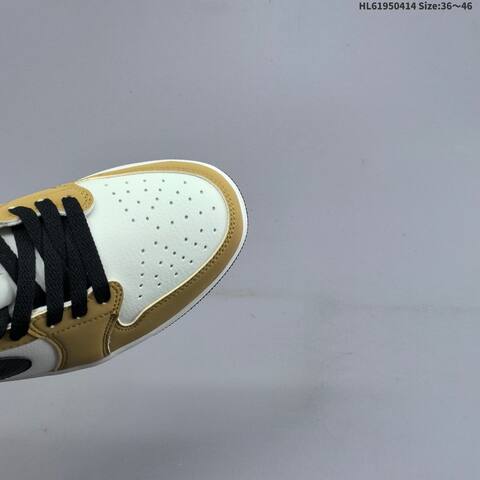 Jordan Air Jordan 1 Low White Black Tan EU 36-46 Casual - Unisex (BS-66195)