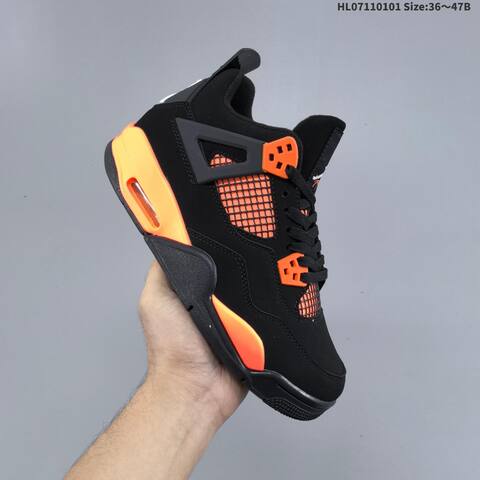 Jordan Air Jordan 4 Retro CT8527-020 Black Orange EU 36-47 Basketball - Unisex (BS-67139)