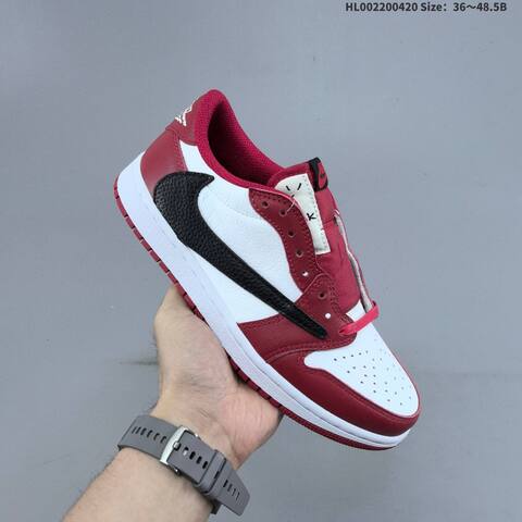 Nike Air Jordan 1 Low Travis Scott White Red Black 36 48 5 Casual - Unisex BS-66123