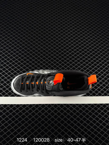Nike Foamposite One 624041-701 Silver Black Orange EU 40-47 5 Basketball - Men's (BS-73538)
