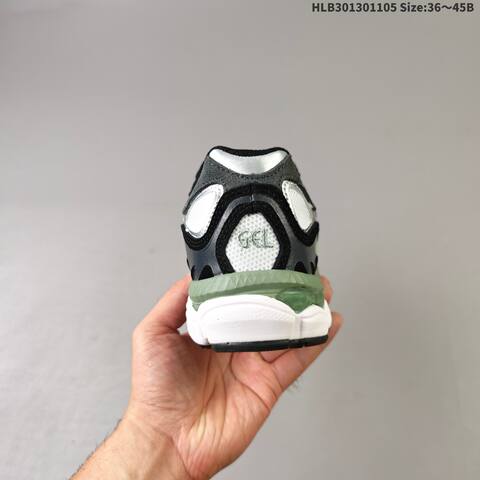 ASICS GEL NYC White Black Green Silver EU 36-45 Running Shoe Running Sneakers - Unisex (BS-69319)