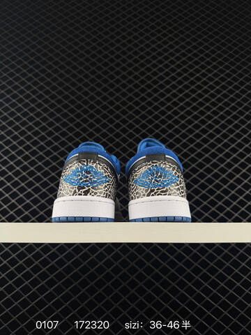 Jordan Air Jordan 1 Low DM1199 100 White Grey Black Blue EU 36-46 Sneaker - Unisex BS-79878