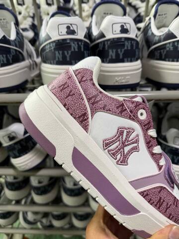 MLB Chunky Liner 3 ASXP025 White Purple Dark Pink Sneaker Casual
