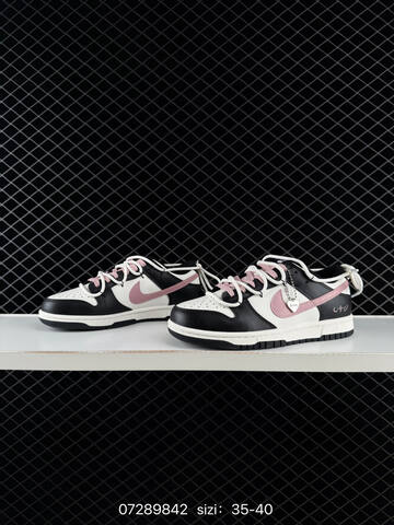 Nike SB Dunk Low CW1590-100 Black White Pink EU 35-40 Skate - Unisex (BS-70044)