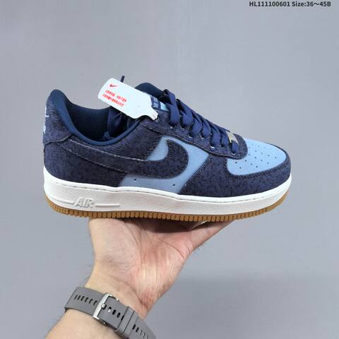 Nike Air Force 1 07 White Light Grey Black Navy Blue Gum Brown EU 36-45 Sneaker - Unisex BS-60022