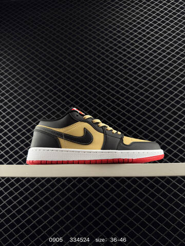 Jordan Air Jordan 1 Low Black Beige Red White EU 36-46 Sneaker - Unisex BS-80762