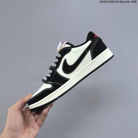 Jordan Travis Scott x Air Jordan 1 Low OG Black White EU 36-45 Lifestyle - Unisex (BS-66923)
