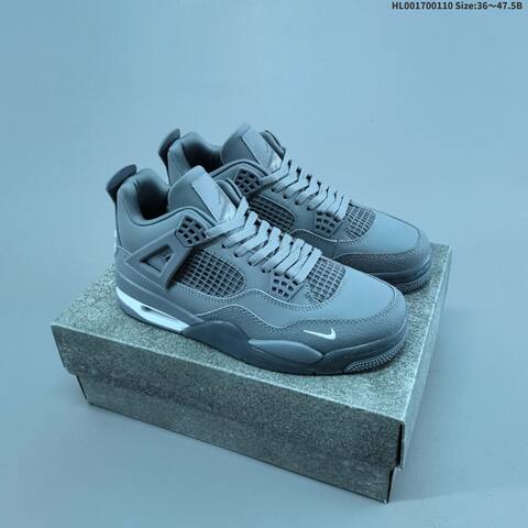 Nike Air Jordan 4 Nigel Sylvester Grey Black White EU 36-47 5 Basketball - Unisex (BS-67025)