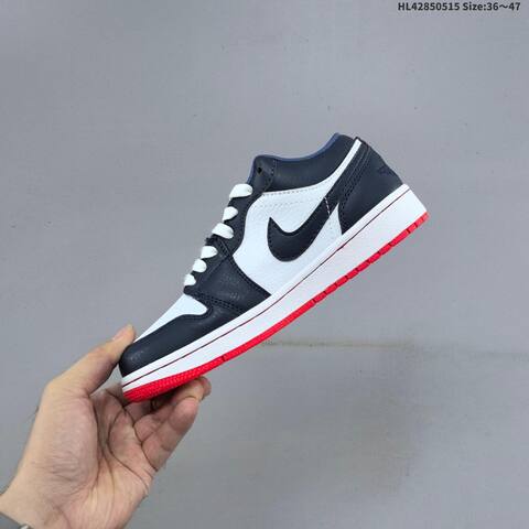 Jordan Air Jordan 1 Low White Navy Blue Red 36 47 Basketball - Unisex (BS-65957)