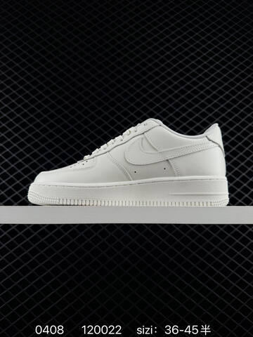 Nike Air Force 1 07 Sail Off-white With Black Mini Swoosh EU 36-45 With Half Sizes Lifestyle - Unisex (BS-72247)