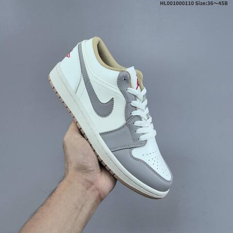 Jordan Air Jordan 1 Low White Grey Sail EU 36-45 Casual - Unisex (BS-67027)