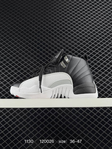 Jordan Air Jordan 12 Retro Black White Silver EU 36-47 Basketball Shoe - Unisex (BS-80154)