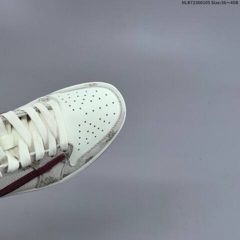 Jordan Air Jordan 1 Low x Travis Scott Sail Burgundy EU 36-45 Casual - Unisex (BS-67089)