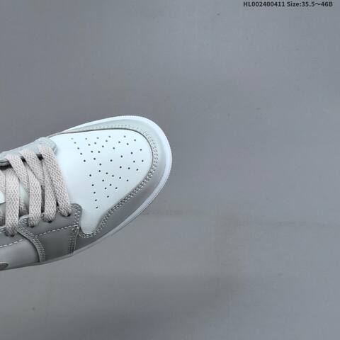 Jordan Air Jordan 1 Low White Light Grey Pink 35 5-46 Basketball - Unisex (BS-66241)