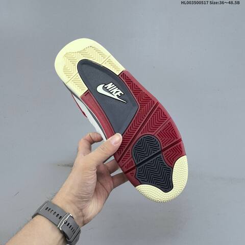 Jordan Air Jordan 4 Nigel Sylvester Sail Cinnabar Sail Cinnabar Black EU 36-48 5 Basketball - Unisex (BS-65944)