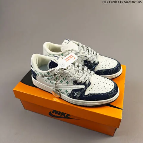 Nike Air Jordan 1 Low White Cream With Red Blue Green And Gray Accent Variants EU 36-45 Casual - Unisex BS-63693