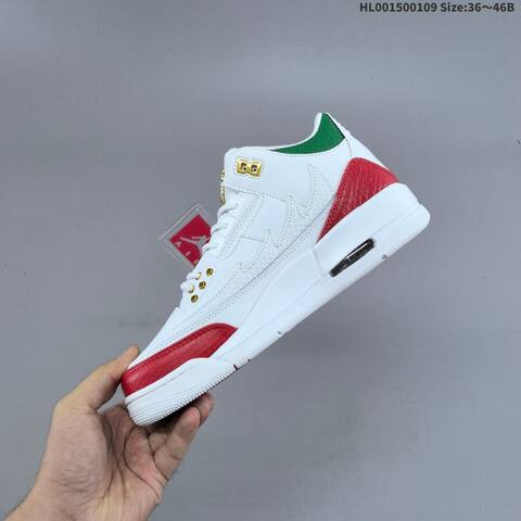 Jordan Air Jordan 3 Mexico El Vuelo White Red Green Gold EU 36-46 Basketball - Unisex (BS-67041)