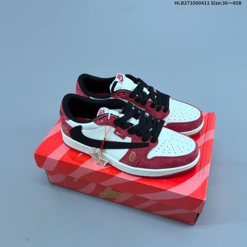 Nike Air Jordan 1 White Red Black 36 45B Casual - Women s BS-66250