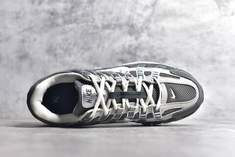Nike P-6000 Grey Silver Cream White Blue Running Shoe (BS-59692)