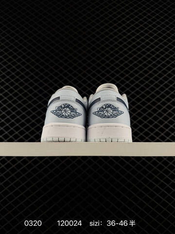 Jordan Air Jordan 1 Low White Light Blue Dark Navy EU 36-46 Sneaker - Unisex BS-79638
