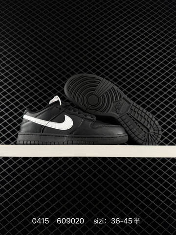 Nike Dunk Low Black With White Swoosh EU 36-45 Skate - Unisex (BS-72092)
