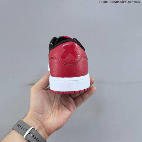 Jordan Air Jordan 1 Low OG Black Varsity Red White EU 36-46 Casual - Unisex (BS-66049)