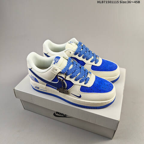 Nike Air Force 1 07 Low White Blue Off White EU 36-45 Sneaker - Unisex (BS-63700)