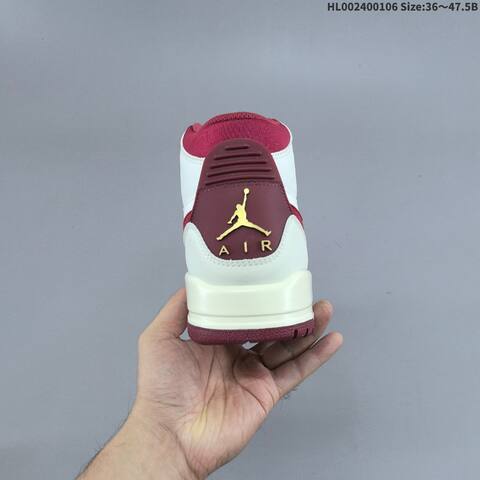 Nike Air Jordan Legacy 312 White Burgundy Cream 36 47 5 Basketball - Unisex (BS-67080)