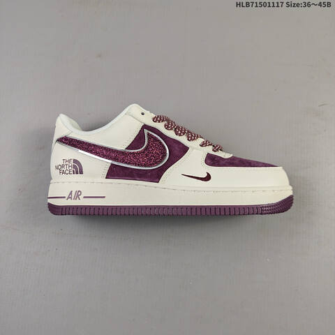 Nike Air Force 1 07 LV8 Off White Burgundy EU 36-45 Sneaker Unisex BS-63582