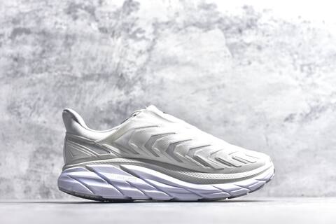 HOKA ONE ONE Project Clifton White Silver Light Grey Running Shoe Running Sneakers (BS-59539)