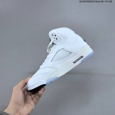 Jordan Air Jordan 5 Retro White Silver 36 47 5 Basketball - Unisex (BS-65916)