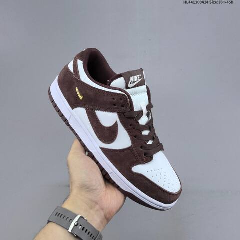 Nike Dunk Low White Brown Gold EU 36-45 Skate Shoe - Unisex BS-60741
