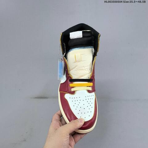 Jordan Air Jordan 1 Retro High OG White Varsity Red Black Gray 35 5 48 5 Lifestyle - Unisex (BS-66044)