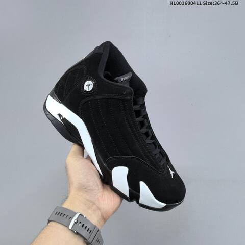 Jordan Air Jordan 14 Retro Black White Bred 36 47 5 Basketball - Unisex BS-66246