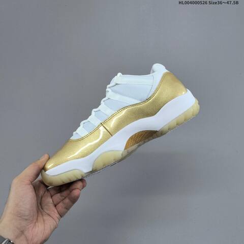 Jordan Air Jordan 11 Retro Low White Metallic Gold EU 36-47 5 Basketball - Unisex (BS-65876)