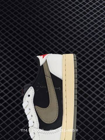 Jordan Air Jordan 1 Low OG SP DZ4137-106 Black White Olive Cream Red EU 35 5-48 5 Sneaker - Unisex BS-80279
